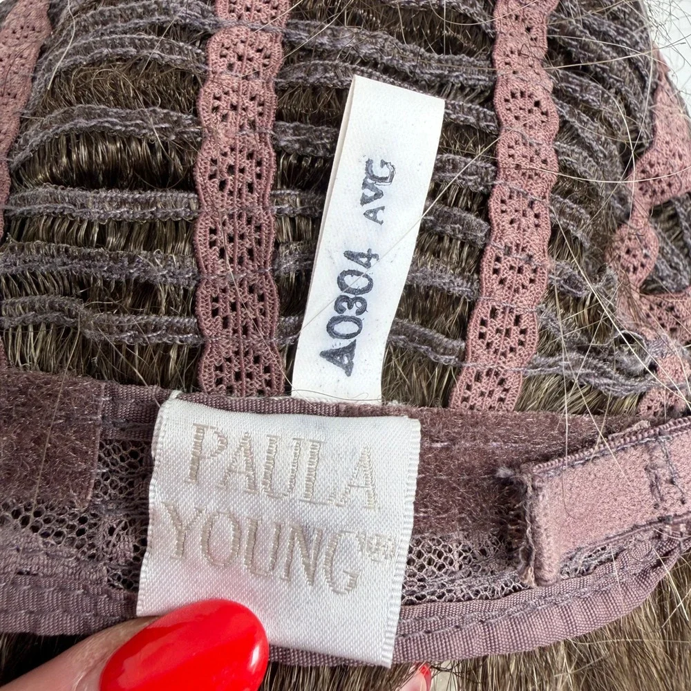 Paula Young AVG Wig Short Layered Pixie Ash Blonde Dark Roots A0304 Synthetic